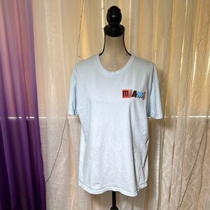 White Short Sleeve Tee with Graphic Design